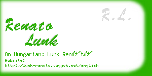 renato lunk business card